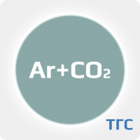 Техническая газовая смесь Аргон (Ar) 90% (6.0) + Диоксид углерода (CO2) (4.5) (остальн.) в баллоне 5л. 150 бар соединение DIN 6 (W21,8x1/14'')